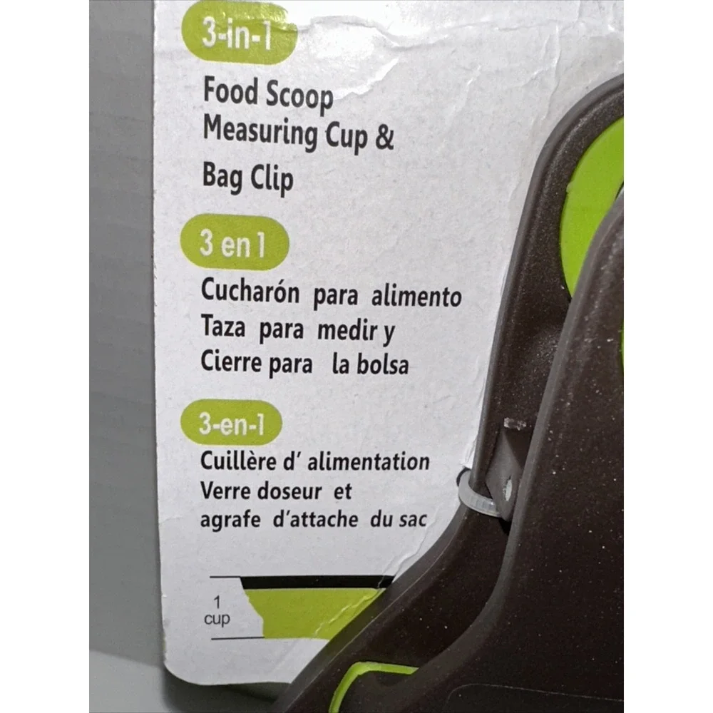 Dongez 3-in-1 Pet Food Scoop Measuring Cup Bag Clip Collapsible BPA Free DS-021